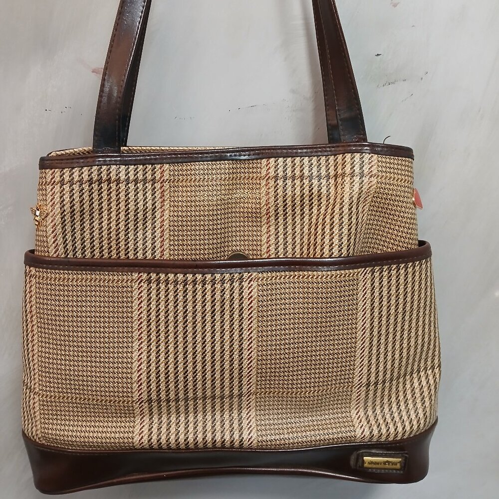 Evan Picone Houndstooth Satchel
